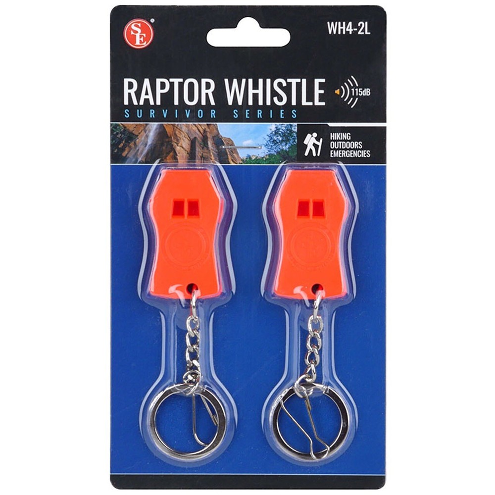 2Pc Raptor Whistle Key Chain Zipper Emergency Survival Whistle New