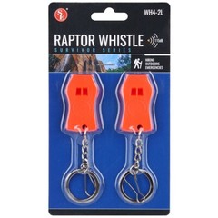 2Pc Raptor Whistle Key Chain Zipper Emergency Survival Whistle New