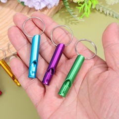 100 Pieces Emergency Whistle with Keychain, Aluminum One Size, 100PCS