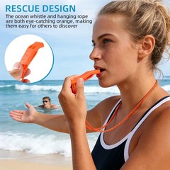 60 Pack Emergency Whistles Safety W/ Lanyard 120db Loud Survival Rescue
