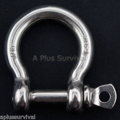 Lot of 10 Commercial 3/16″ Stainless Steel 316 Bow Shackle – Paracord Bracelet