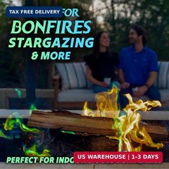 Enchanted Flames Pack of 12 Fire Changing Color Packets for Campfires, Fire Pits