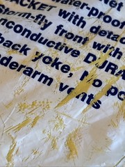 Yellow PVC rain jacket