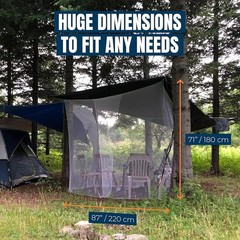 Extra Large Mosquito Net Hexagon Design Insect Protection Indoor Outdoor Use