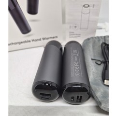 U-miss Rechargeable Hand Warmers 2 Pack Black Portable Power Bank Heat Therapy