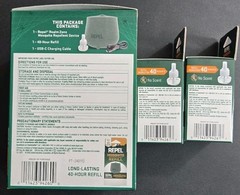 Repel Mosquito Repellent Device Set w/ 2 Extra Refills Flameles Realm Zone
