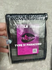 TECEUM Type IV Paracord 50 ft. 750 lb. X 2 (black & blue)
