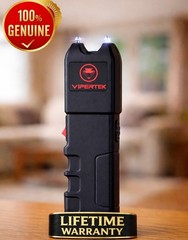 VIPERTEK Tactical Stun Gun Self Defense Rechargeable 700BV with LED Light + Case