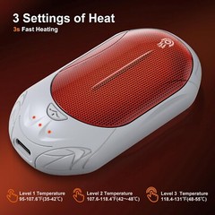 Hand Warmer Electric Set of 2 6000mAH Battery Rechargeable Warm Pocket Warmer USB C631