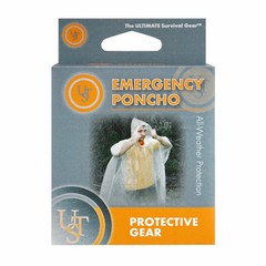 2 UST Emergency Poncho Clear Ultralight Rain Jacket Survival gear Bug Out Bag