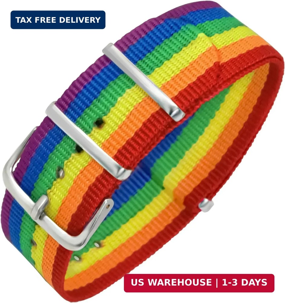Nanafast LGBT Rainbow Wristband for Women, Men – Adjustable Pride Bracelet for G