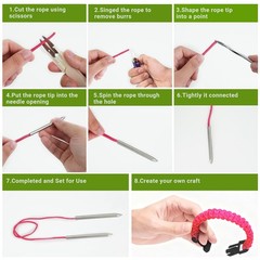 UCEHIPAW Paracord Bracelet Kit with Adjustable Length Jig Multicolor