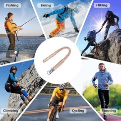 Heavy Duty Braided 550 Paracord Neck Lanyard Keychain for Men Outdoor Surviva…
