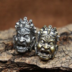 Demon Vajra Bodhisattva Brass Bead Paracord Lanyard Pendants EDC DIY Retro
