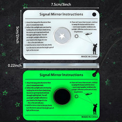 2 Pieces Signal Mirror Survival Mirror Camping Mirror 2 X 3 Inch Emergency Signa