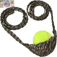 Paracord Balearic Shepherd Sling, 63 Inch Handcrafted Braided Slingshot, Roman G