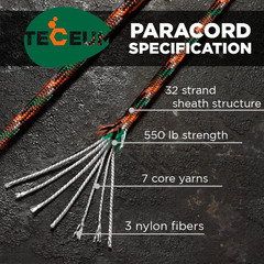 Reflective Paracord Rope 1000 – 1000Ft/200Ft/100Ft/50Ft – 40+ Colors – Glow in t