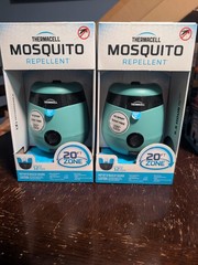 *2 PACK*Thermacell Mosquito Repellent E-Series Rechargeable 12 Hour Refill-Blue