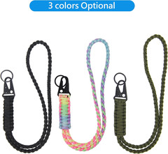 Heavy Duty Paracord Lanyard Keychain, Paracord Necklace Cell Phone Keychain Whis
