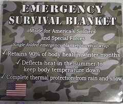 Special Forces Survival Shelter Thermal Material Retains 90% of Body Heat * New