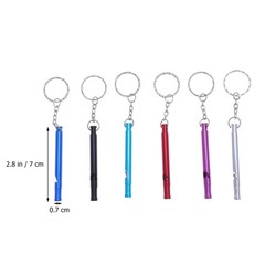 6Pcs Referee Survival Whistle Durable Aluminium Alloy Loud Outdoor Equipment