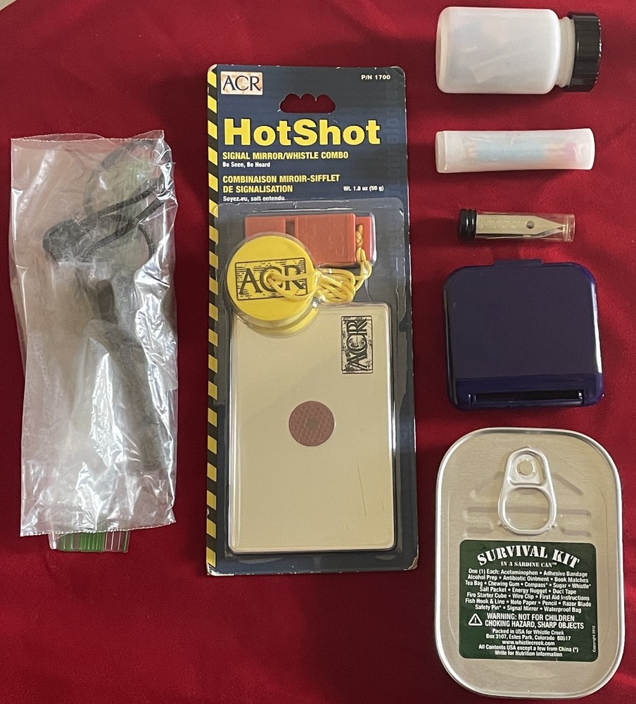 Small Group of Backpacking/Survival Items – Rescue Mirror, Fire Starter & More!!