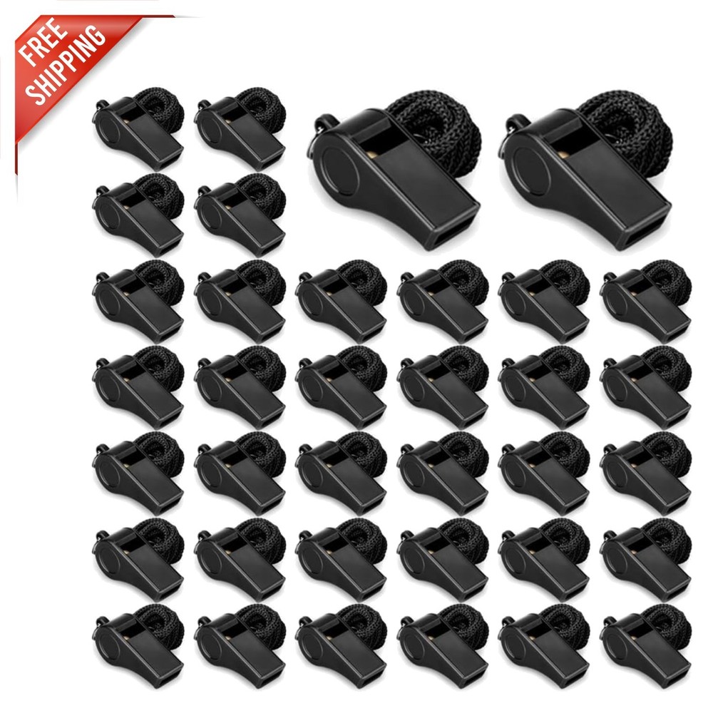 36 Loud Whistles with Lanyard – Ideal for Coaches, Teachers, and Emergencies