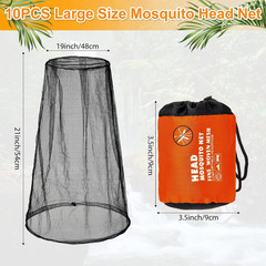 10 Pcs Bug Net for Face Mosquito Face Net Fly Netting Hood from Bugs Summer Head
