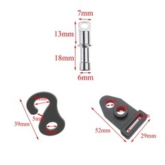 Camping Tent Poles Replacement Accessories 85mm Rod End Plugs Feet Black