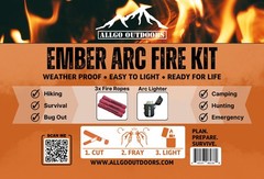 Allgo Outdoors Ember Fire Kit – Kit Tinder for Camping or Survival Fire Starter