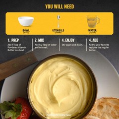 Butter Powder, Freeze Dried Prepper Supplies & Emergency Food #10 Can,