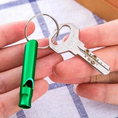 100 Pieces Emergency Whistle with Keychain Aluminum Whistle Survival Whistle …