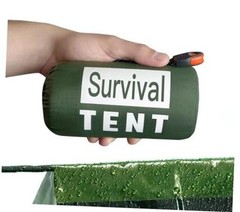 Emergency Survival Tent 2 Person with Survival Whistle Shelter for Bug Out Bag
