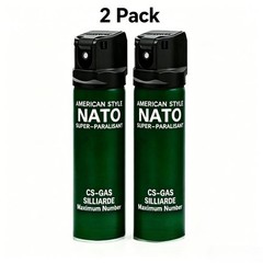 2 Pack Pepper Spray Max Strength Flip Top Canister Self Defense Guard 110ml