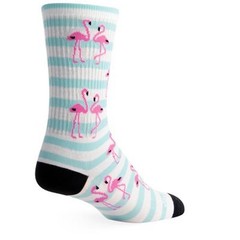 SockGuy, Flamingo, Crew Sock, Sporty and Stylish, 6 Inches One Size, Flamingo