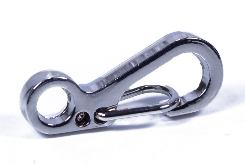 Chrome Single Hole Paracord Clips – Durable, Spring-Loaded, and Pack-Ready