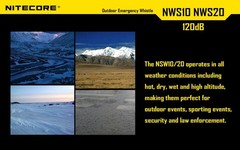 Nitecore NWS10 Outdoor Emergency Whistle TC4 Titanium Alloy Survival SOS 120db