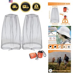 Mosquito Head Net Mesh, Face Neck Fly Netting Hood from Bugs Gnats Noseeums S…