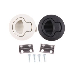 1Pc Round Flush Pull Slam Latch Cabin Flush Door Locker Mount Lift Pull Handle