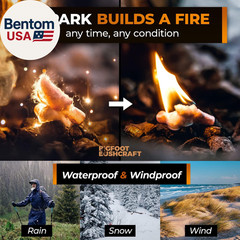 Non-Toxic Waterproof Fire Starters with 5+ Minute Burn for Emergencies, Survival