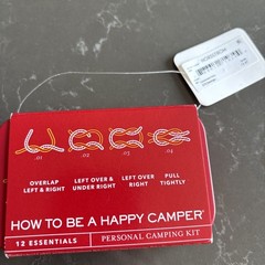 Pinch Provisions How to Be a Happy Camper 12-Piece Camping Kit Red Tin
