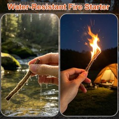 33-Piece Fire Starter Survival Tool with 2 Ferro Rods 6-in-1 Striker