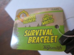 Outdoor Survival Bracelet with Whistle Buckle 9″ New