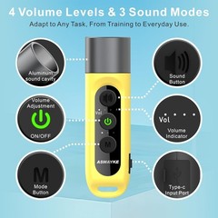 Electronic Whistle Highest Maximum Sound 125db Battery 1000mAh Blue for Coach…