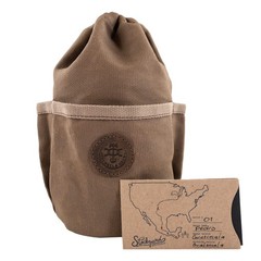 , Camping Bag for Cooking Pot, Handmade from Waxed Canvas and Full Grain Leat…
