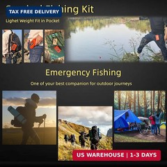Mini Survival Fishing Kit Small Emergency Fishing TackleBox Pocket Outdoor Fishi