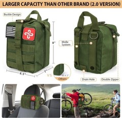 Apocalypse Survival Kit Military Compact Bag -250 pc Prepper Emergency First Aid