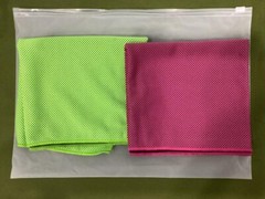 Cooling Towel 40 x 12 Ice Towel, Microfiber Towel Green and Red Color Pair C5