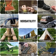 Paracord Rope 550 Lb – 100ft 5/32″ Parachute Cord 4mm 7-strand Para Cord – Heavy
