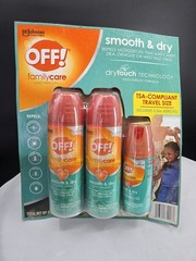 OFF Bug Repellent Spray Family Care 2 x 6 Ounce + 2.5 Ounce Travel-Size Aerosol
